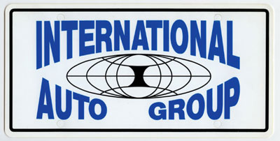 Full-color custom dealership license plate insert